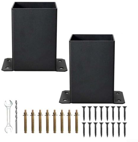 Pavillon Anker Kit, Stützpfosten Schutz Halterung für Holzpavillon, Zaun Briefkasten Treppe Stabilisierung Verstärkung Hardware