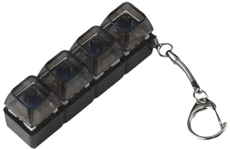 QUXVUIS Mechanisches Tastatur Entlastungsspielzeug – Tastatur für Knopf Schlüsselbund Finger Dekompressionsspielzeug mit leichtem Tastaturspielzeug, B