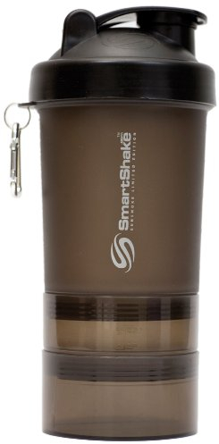 Smart Shake Original Gunsmoke mit Tablettenfächern (400 ml Fassungsvermögen), 1er Pack