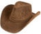 Boland - Hut Wyoming, Kunstleder Optik, Cowboy Hut, Wilder Westen, Ranger, Kopfbedeckung, Kostüm, Karneval, Mottoparty, Braun