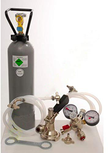 Zubehörpaket 4 mit 1x 5L Profi Adapter und 1x Köpi Zapfkopf, 7mm Bierschlauch und 2,0 kg CO2 für 2-leitige Zapfanlagen