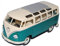 VW Volkswagen T1 Grün Weiss Samba Bully Bus 1950-1967 1/24 Modellcarsonline Modell Auto mit individiuellem Wunschkennzeichen
