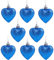 Christmas Concepts® Pack of 8-60mm Heart Shaped Christmas Tree Baubles – Glitter Decorated Baubles (Blue)