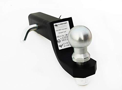 Steinhof Anhängerkupplung Adapter USA-Fahrzeuge gerade 50x50mm Kugelkopf Kupplungskugel höhenverstellbar, 3500 kg Anhängelast, 140 kg Maximale Belastung, D-Wert 11,20 kN, für Auto, Van, LKW, RV