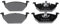 Blue Print ADV184202 Brake Pad Set, pack of four
