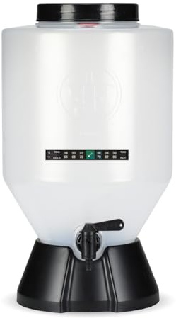 BrewDemon Conical Fermenting System - NO AIRLOCK OR Siphon Required - Made of BPA Free Food Grade Plastic that imparts Zero unwanted Flavors into Your Brew!
