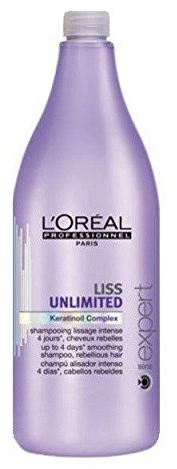 Loreal Liss Unlimited Shampoo 1 x 1500 ml Serie Expert Keratinoil Complex für widerspenstiges Haar