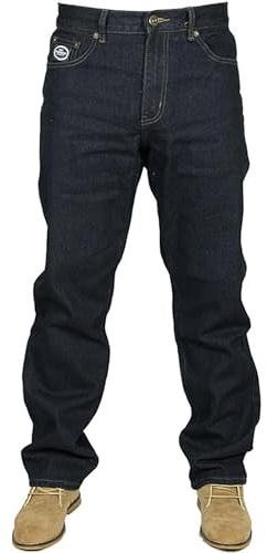 Forge Men's Jeans King Size Button Fastening Zip Fly 30 to 60-30 Short Indigo