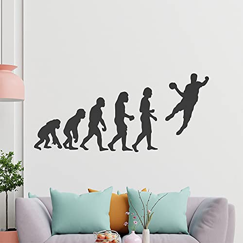 KIWISTAR Evolution - Handball Ballsport Verein Olympia Wandtattoo in 6 Größen - Wandaufkleber Wall Sticker - Dekoration, Küche, Wohnzimmer, Schlafzimmer, Badezimmer