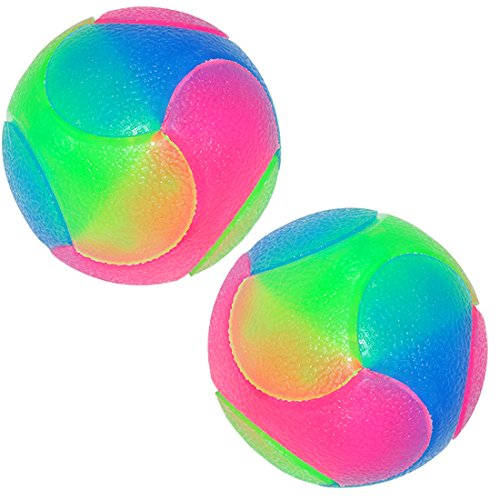 FineInno 2 pcs Klein Hundespielzeug Ball,Leuchtball für Hunde,Leuchtender Hundeball,Ball für Hunde,Dog Ball 
