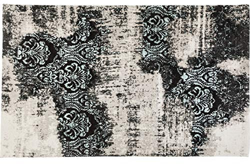 Kare Design Teppich Kelim Ornament Türkis, großer Wohnzimmerteppich, Bodenteppich mit Vintagemuster, Vorleger, (H/B/T) 1x170x240cm