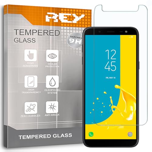 REY Verre Trempé pour Samsung Galaxy J6 2018, Protecteur d'écran qualité supérieure