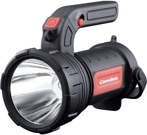 Camelion 30200055 - LED Multifunktionslampe, batteriebetrieben, mit gummiertem Kunststoffgehäuse, An- und Ausschalter, für den Innen- und Außenbereich
