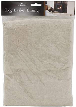 JVL Log Basket Cotton Lining, Large, Cream