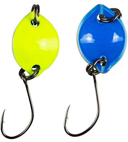 Fishing Tackle Max FTM Trout Spoon Forellenblinker Bottom Spoon 701 UV Gelb Blau 1,6g 5200701 Spoons Blinker Ultra Light Forellenangeln