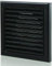 FANTRONIX Black Louvre Vent Cover with Integrated Fly Mesh – 155mm Square Frame with 100mm (4 inch) Circular Spigot