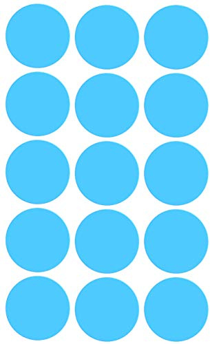 Royal Green Circular Light Blue Labels 1.25 inch (30mm) Light Colored Stickers 225 Pack