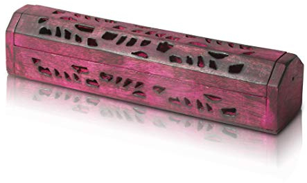 Räucherstäbchenhalter aus Holz, Kegelbrenner, Sarg mit Aufbewahrungsfach, organisch, umweltfreundlich, Aschefänger, Agarbatti-Halter, rustikaler Stil, für Meditation, Yoga, Aromatherapie, Zuhause