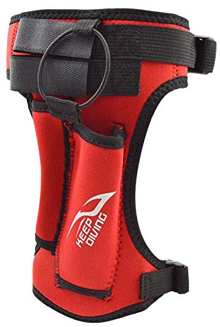 Amagogo Tauchmesser Scheide Oberschenkel für Bein, Arm, BCD, Halter Verschluss, Rot