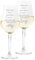 Colorfamily Paire de Verres à Vin Personnalisés - Set de 2 Verres avec Nom Je Veux Être avec Toi - Verre en Verre de 500 ml