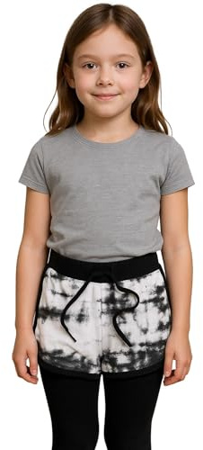 A2Z 4 Kids Girls Shorts 100% Cotton Dance Sports Trendy Fashion Summer Hot Short - Girls Shorts 426 Tie Dye Black 11-12