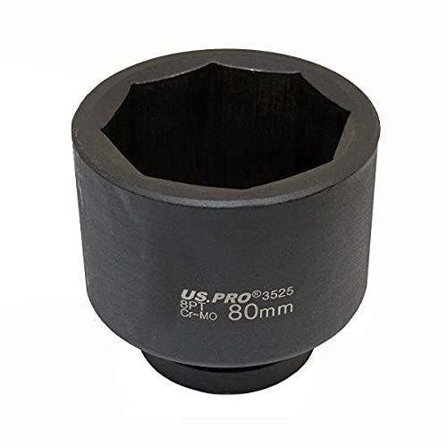 US Pro 80mm Scania Front Hub Nut Impact Socket 1'' Drive 8 Point Heavy Duty