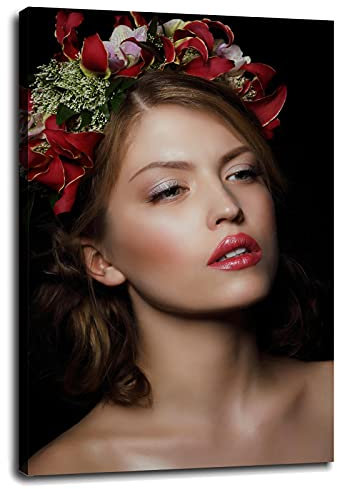 Wandkunst, Hochformat, Leinwanddruck, Modell, Poster für Zuhause, 1 Stück, mit Rahmen 76,2 x 50,8 cm