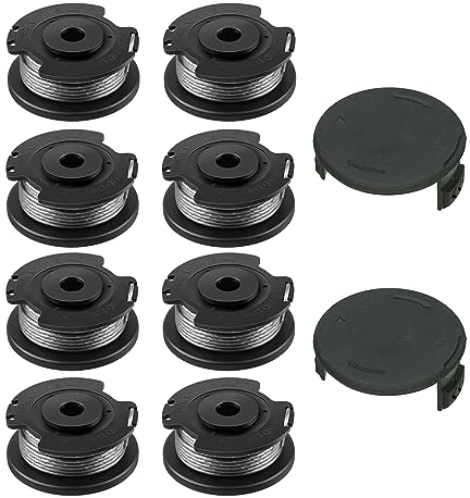 Chuancheng Fadenspule für Bosch Easy Grass Cut 18 V 18–230 18–260 18 23 26 18–26 Fadentrimmer Patr-Nummer F016800569, 8 Spule 2 Spulenabdeckung