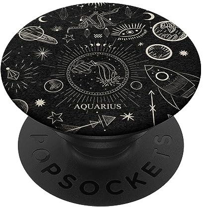 Galaxy Zodiac Sign Astrological Celestial Aesthetic Aquarius PopSockets mit austauschbarem PopGrip