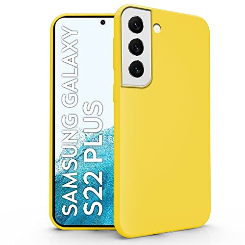 N NEWTOP Cover Compatibile per Samsung Galaxy S22 Plus, Custodia TPU SOFT Gel Silicone Ultra Slim Sottile Flessibile Case Posteriore Protettiva (Giallo)