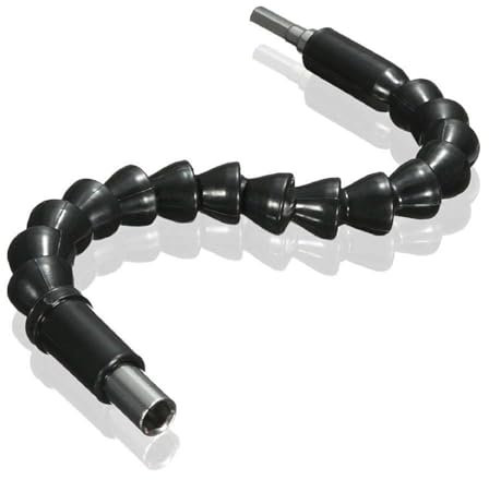 Prolunga Trapano Flessibile adattatore avvitatore per Cacciavite Estensione Punta, Snodabile, Resistente con Attacco Esagonale Magnetico, Rotazione 360°, 300mm (Nero)