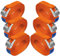 Zurrgurt Spanngurt Befestigungsgurt Klemmverschluss Befestigungsriemen orange - belastbar bis 250 kg DIN EN 12195-2, 6er Pack 2.5 cm x 2.5 m