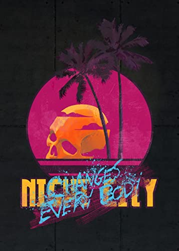 Displate Offiziell Cyberpunk 2077 MetallPoster Magnetische Befestigung Inklusive Lizenziert Bilder Hochwertiges Poster Night City Poster 45 cm x 32 cm