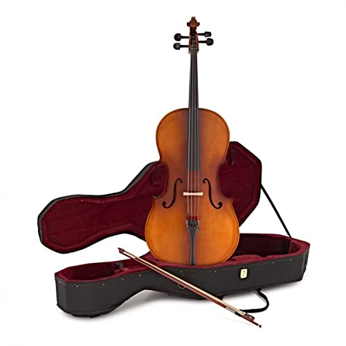 Gear4music Cello Outfit 4/4 with Bow & Case - Antique Varnish Finish