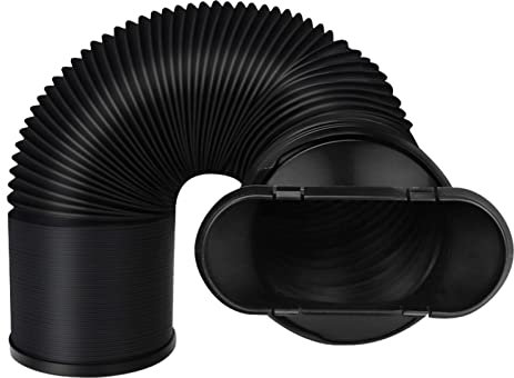 Erice Portable Air Conditioner Hose, Portable Exhaust Vent Hose with 5.9 Inch Diameter, Length up to 60, Exhaust Hose for Portable AC Vent Compatible with Delonghi & LG Air Conditioner Parts (Black)