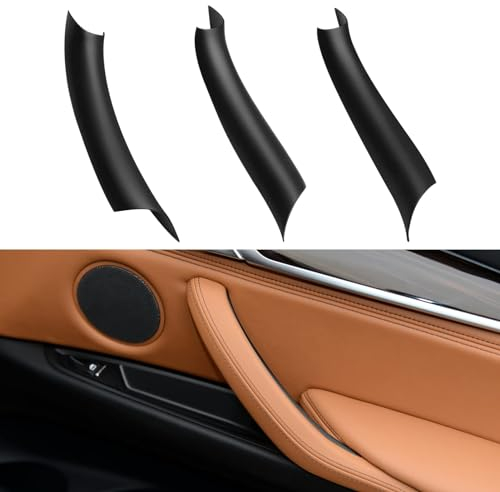 TTCR-II 3PCS Türgriff Innen Kompatibel Mit Türgriffe BMW X5 F15 2014-2018,X6 F16 2015-2018,Türgriffabdeckungen für Vorne Rechts Beifahrertür, Linke Hintertür und Rechte Hintertür (Schwarz)