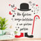 Gigio Store adesivi murali Charlie Chaplin scritte da parete in italiano, un giorno senza sorriso è un giorno perso, decorazioni con farfalle, fiori, per la casa, cucina, camera da letto, soggiorno