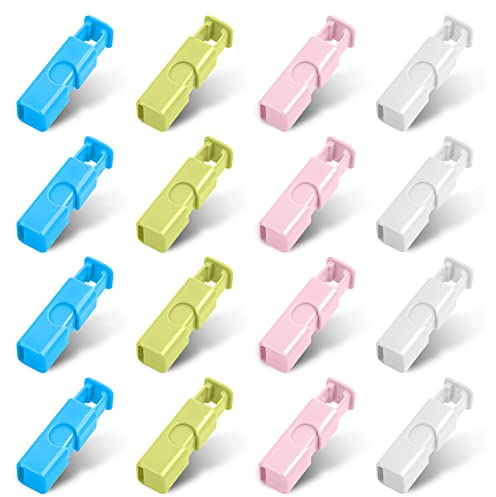 AUAUY 16 Stück Brottüten-Clips, Squeeze Brotbeutel-Clips, Federdichtungsclip, Beutelclips Verschlussclips für Tüten Lebensmittel-Snacks Nüsse oder Kaffee Aufbewahrung Plastiktüte Clips (4 Farben)