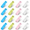 AUAUY 16 Piezas Clips para Bolsas de Pan, Clips de Sellado Reutilizables para Almacenamiento de Pan de Frutas, Agarre de Plástico Antideslizante, Easy Squeeze Lock & Release, 2,44 Pulgadas, 4 Colores