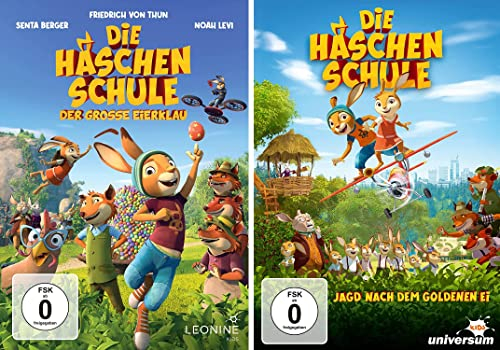 Die Häschenschule - Der große Eierklau / Jagd nach dem goldenen Ei im Set - Deutsche Originalware [2 DVDs]