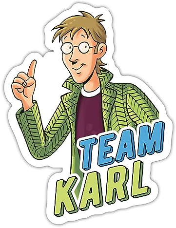 Spreadshirt TKKG Team Karl Vierstein Sticker, max. 10 x 10 cm, 10 x 10 cm, Mattweiß