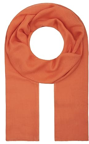 Majea Tuch Lima schmal geschnittenes Damen-Halstuch uni Schal einfarbig Sommerschal Sommer Halstuch (880010) (orange)