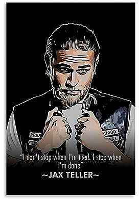ELedvb Serie Sons of Anarchy Tapete Jax TellerCanvas Poster Dekorative Malerei Leinwand Wandposter und Kunstdruck Moderne Familie Schlafzimmer Dekor Poster 20 x 30 cm