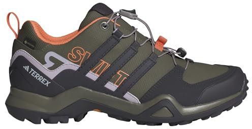 adidas Femme Terrex Swift R2 Gore-TEX Hiking Shoes Chaussures de randonnée, Olive strata/Aurora Black/Amber Tint, 38 EU