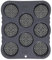 Yoiimiya Hepzest Moule à pain en silicone alimentaire gris - Moule à hamburger 8 cavités - Facile à démouler - Outil de cuisson pour - Dimensions : 30 * 25,5 * 3 cm