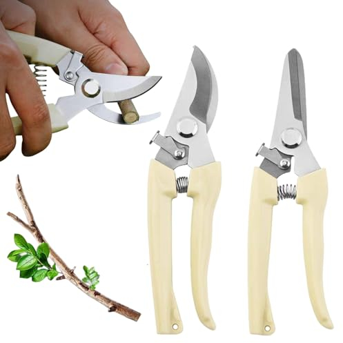 Forbici Potatura,Cesoia Potatura,Forbici Piante,Forbici Antiscivolo,Cesoie per Riparazione di Fiori Giardino,Forbici da Potatura in Acciaio Inossidabile,Forbici Giardinaggio,Cesoie Potatura Manuale