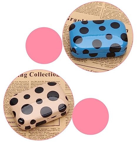 Gatuida 2-Piece Lense Case Storage Box Colorful Pattern Sturdy Portable for Travel