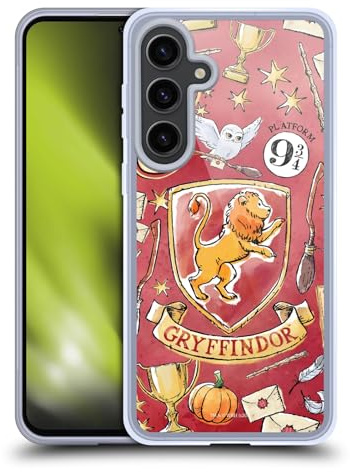 Head Case Designs Offizielle Harry Potter Gryffindor Muster Deathly Hallows XIII Gelhülle [Militärischer Schutzgrad] Kompatibel Mit Samsung Galaxy S24+ 5G Und Kompatibel Mit MagSafe