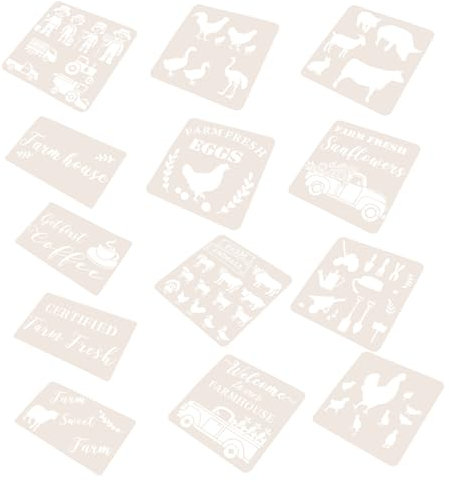 STOBOK 13stücke Teiliges Diy Malvorlagen Hohle Schablonen Für Kreative Malprojekte Für Scrapbooking Und Journaling Vielseitige Zeichenschablonen Für Erwachsene