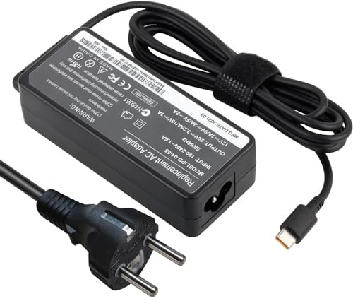 Chargeur 65w pour Lenovo Yoga/Thinkpad/Chromebook Chargeur USB C, pour Lenovo IdeaPad Flex 5 3 Charger, X1 Carbon/X1 Yoga/X1 Tablet, 65W 45W Type C Power Cord